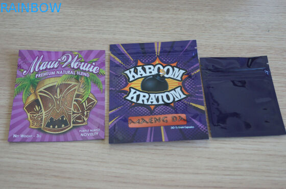 3g Xxx Kratom Powder Ziplock Bag / Kratom Herbal Incense Packaging Bag