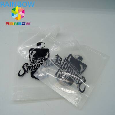 BPA Gratis 4 OZ / 8 OZ Nonleakage Reusable Transparan Plastik Wine Flask / Liquor Pouch