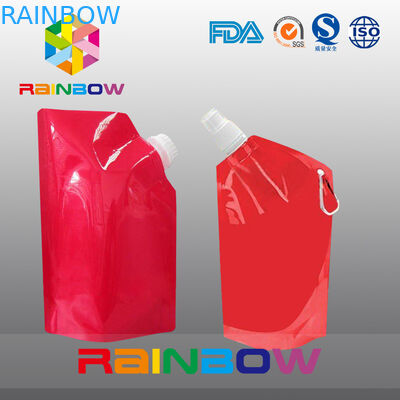 350ml 500ml 1L plastik Flask Water warna hijau dicetak Tas Botol dengan Cap besar