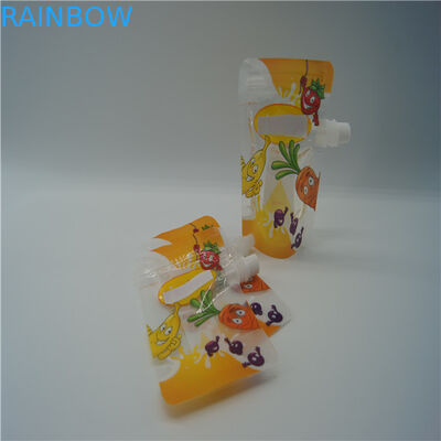 Dishwasher Safe Baby Food Pouches, kemasan kantong cair Fruirt Juice Storaging