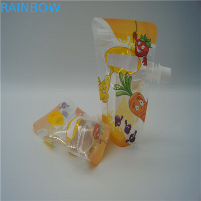 Dishwasher Safe Baby Food Pouches, kemasan kantong cair Fruirt Juice Storaging