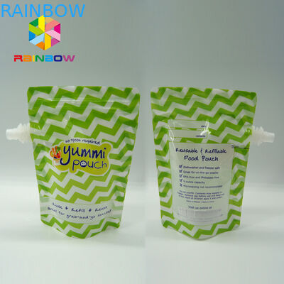Food grade transparan standup Spout Pouch Packaging untuk menyedot jeli / jus