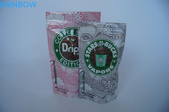 Kantong makanan aluminium foil hitam matt, berdiri kemasan biji kopi