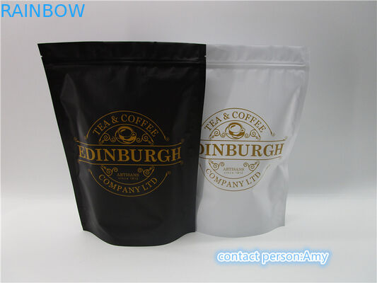 Stand up coffee Kemasan kantong plastik, aluminium foil coffee degassing valve