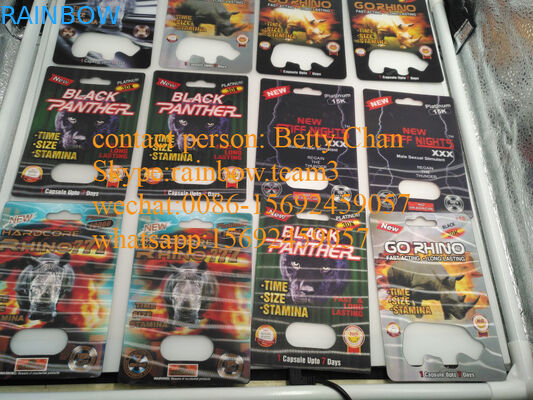 badak 7 platinum 5000 / Badak 69 35000 pria peningkatan kotak kertas pil / kemasan kartu 3D blister