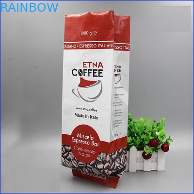 Cetak kustom Aluminium Foil Coffee Bag 250g 500g 1000g Kantong Teh Plastik