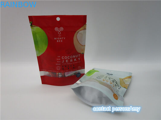 PET + AL + PE kelapa dendeng Snack Bag Packaging matte finish / glossy finish