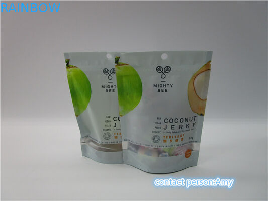 PET + AL + PE kelapa dendeng Snack Bag Packaging matte finish / glossy finish