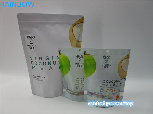 PET + AL + PE kelapa dendeng Snack Bag Packaging matte finish / glossy finish