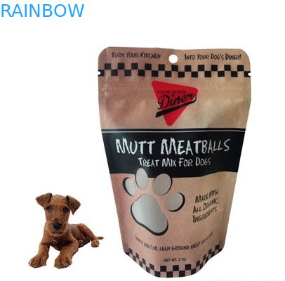 Kantong pengemasan makanan hewan peliharaan / kantong buhul sisi aluminium foil untuk kemasan kucing / makanan anjing / makanan hewan peliharaan