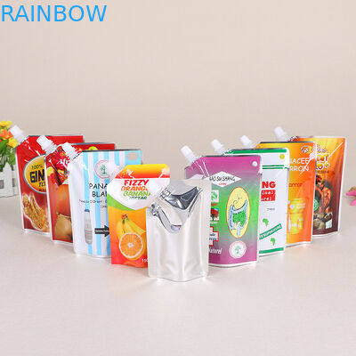 Desain Kustom Reusable Food flask Pouch BPA Gratis Spout Bag Untuk jus, minuman, kemasan susu