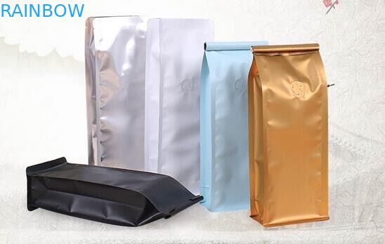 250g Kustom Dicetak Aluminium Foil Ziplock Kemasan Kantong / Doy Pack Biji Kopi Panggang