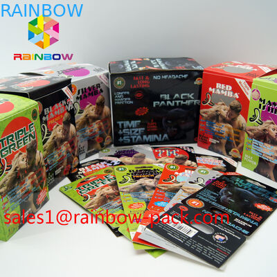 Paket Kartu Kertas 3D Hot Stamping Blister Kartu Kemasan Dengan Jelas Foil Ekstasi