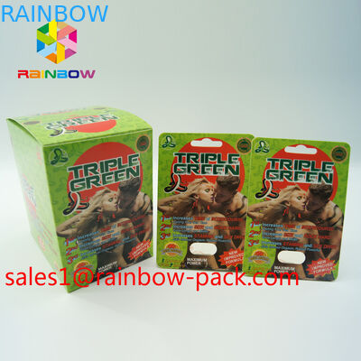 Black Mamba Display Box Sex Enhancement Pills Kemasan Kartu Efek 3D Pill Seks