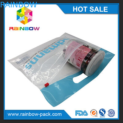 Logo disesuaikan Dicetak tas kustom tas bukti bau slider ziplock Buah Kemasan dengan lubang hange