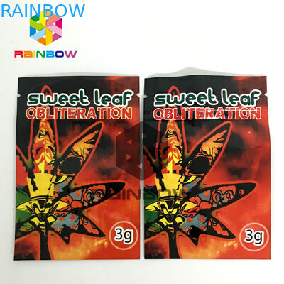 Aluminium Foil 7H Kush Herbal Incense Bag 3g 4g 6g 10g Kustom Dicetak