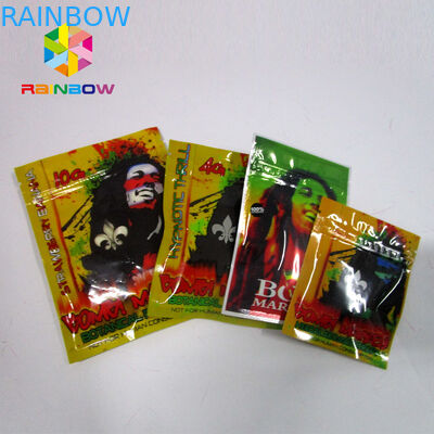 Resealable Spice Herbal Incense Packaging, tas ziplock mylar One Side Clear