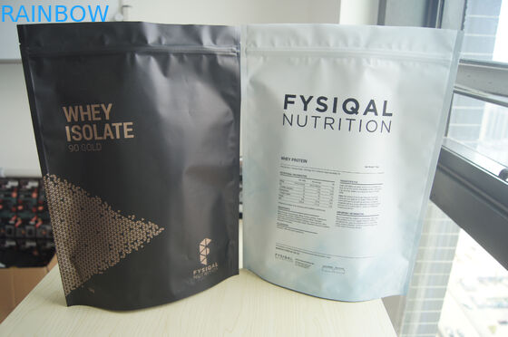 Stand Up Aluminium Foil Whey Protein Powder Bags Untuk 480g