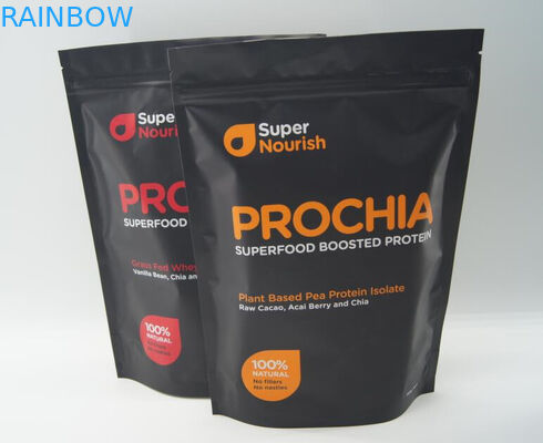 Stand Up Aluminium Foil Whey Protein Powder Bags Untuk 480g