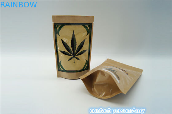 Aluminium Foil Kraft Paper Potpourri Herbal Dupa / Infus Chew Gummies Packaging Zip Lock Bags