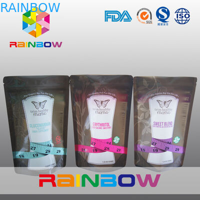 Reusable Food Grade 150g Zipper Stand Up Kantung untuk Energi Powder