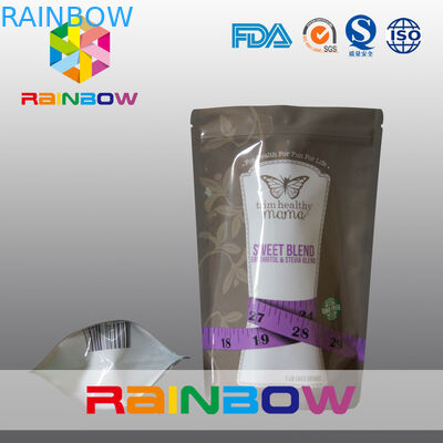 Reusable Food Grade 150g Zipper Stand Up Kantung untuk Energi Powder