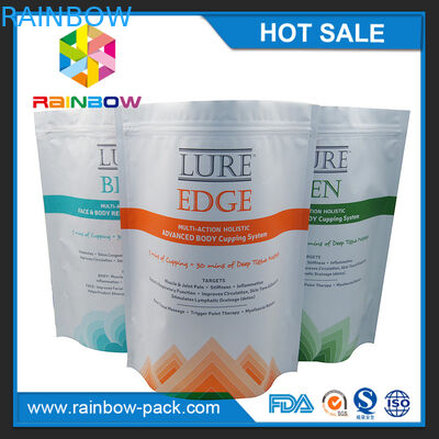 Pencetakan logo Matte Disesuaikan Stand up Ziplock Pouch dengan buhul bawah