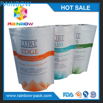 Pencetakan logo Matte Disesuaikan Stand up Ziplock Pouch dengan buhul bawah