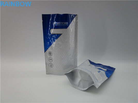 protein Stand Up Pouch untuk 2lb protein bubuk aluminium foil tas kunci zip
