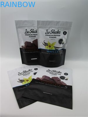 Mylar kedap udara kemasan ziplock whey protein / suplemen / susu bubuk kemasan