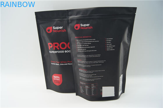 Aluminium foil nutrisi berkualitas tinggi berdiri kemasan tas dengan ritsleting