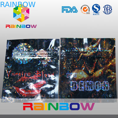 Bahan Laminated Monkey Herbal Incense Mini Ziplock Bags Dengan Notch Air Mata