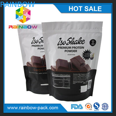 Food grade 1kg berdiri tas whey protein powder packaing dengan ziplock