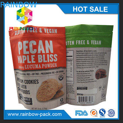 aluminium foil chip tas chip aluminium foil kemasan berdiri ziplock 250g cookies kantong