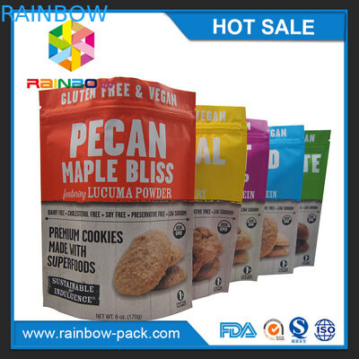 aluminium foil chip tas chip aluminium foil kemasan berdiri ziplock 250g cookies kantong