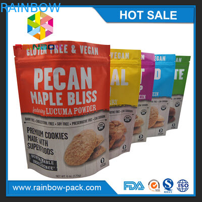 aluminium foil chip tas chip aluminium foil kemasan berdiri ziplock 250g cookies kantong