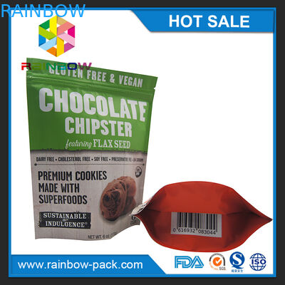 aluminium foil chip tas chip aluminium foil kemasan berdiri ziplock 250g cookies kantong