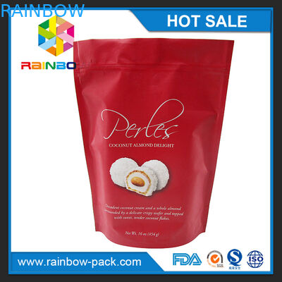 Matte Dicetak Aluminium foil Stand up custom logo Green kemasan teh kemasan dengan takik ritsleting dan air mata