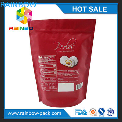 Matte Dicetak Aluminium foil Stand up custom logo Green kemasan teh kemasan dengan takik ritsleting dan air mata