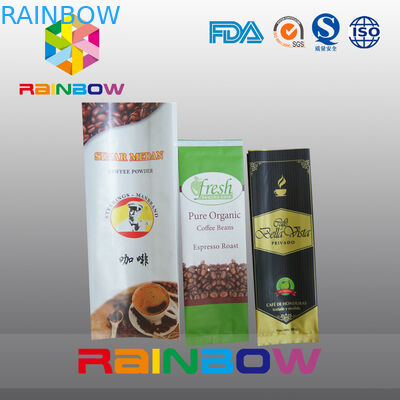 12oz White Side Gusset Coffee Packaging Bag Dengan Valve / Custom Printing