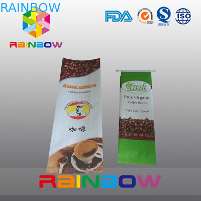 12oz White Side Gusset Coffee Packaging Bag Dengan Valve / Custom Printing