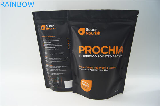 600g 1kg OEM Zipper Makanan Kemasan Tas Brown Kraft Paper Bag Dengan Jendela / Zipper