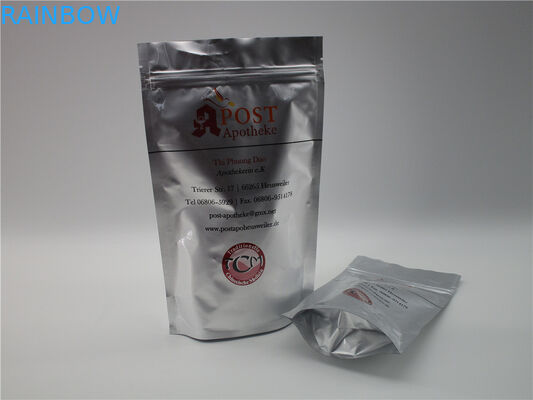 600g 1kg OEM Zipper Makanan Kemasan Tas Brown Kraft Paper Bag Dengan Jendela / Zipper