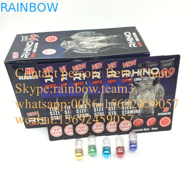 Kartu Tambahan Laki-laki Pil Peningkatan 3D Blister Untuk Purple Rhino 99 30000 / Rhino 69 35000