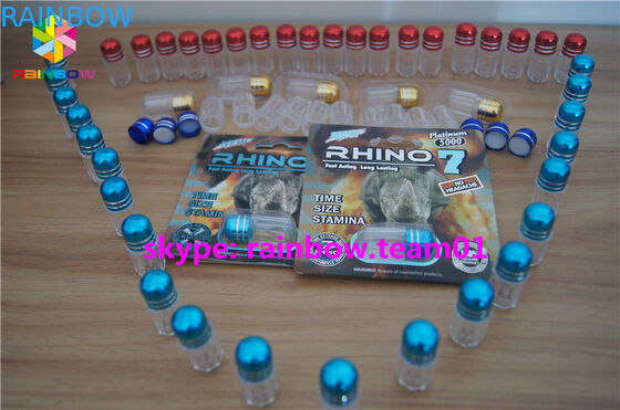 Botol Pill Plastik Buktinya Kelembaban Untuk Rhino 7 Male Enhancement Pills Packaging