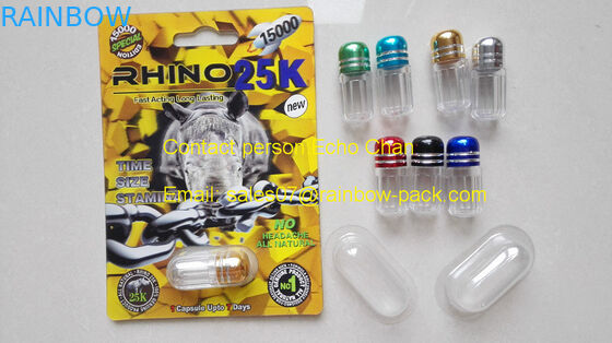 Botol Pill Plastik Buktinya Kelembaban Untuk Rhino 7 Male Enhancement Pills Packaging