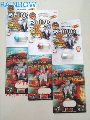 Terbaru 3D dicetak laki-laki peningkatan kartu plastik lipat kartu Badak 25 / Gila Badak 50 k kemasan blister