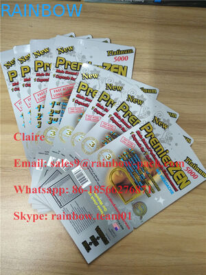 PremierZen Gold Male Enhancement kartu pil kemasan blister dalam stok dengan efek 3D