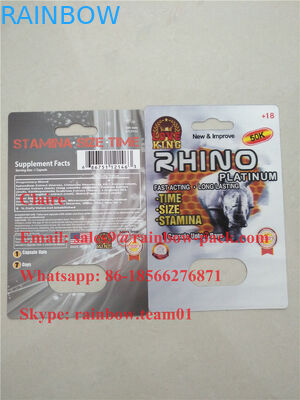 Nilai tertinggi Badak pil seks 3d packing / peningkatan Laki-laki pil kartu packing / 3d blister packing card