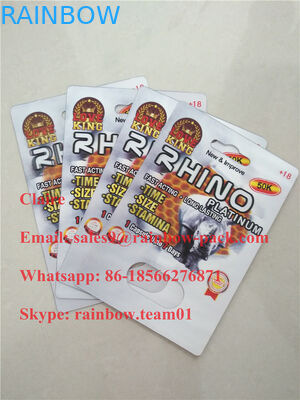 Nilai tertinggi Badak pil seks 3d packing / peningkatan Laki-laki pil kartu packing / 3d blister packing card